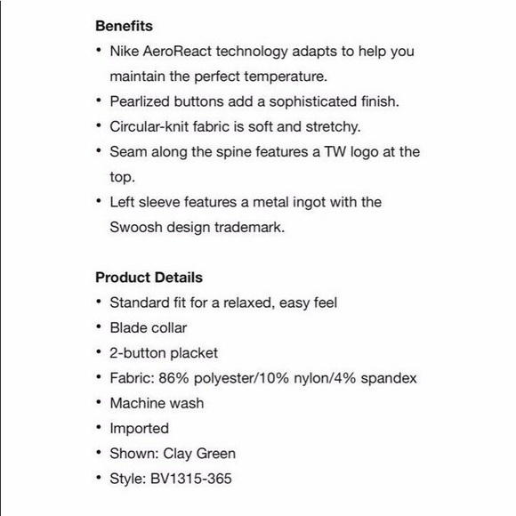 NIKE AEROREACT TW VAPOR GOLF POLO | NEW - Picture 2 of 6